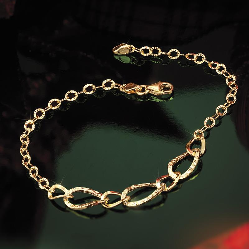 14K Gold Love Links Bracelet
